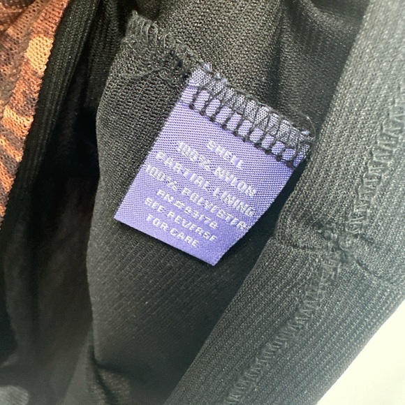 Vivienne Tam Black & Brown Mesh Round Neck Long Sleeve Top Large - Picture 3 of 3